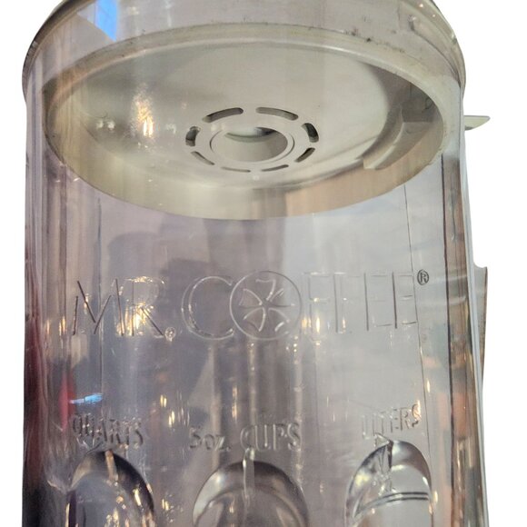 Mr. Coffee Replacement Pitcher 5 Oz 2 Quarts Clear Plastic White Lid Compatible - Picture 2 of 4